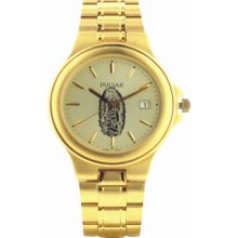 Pulsar Ladies Our Lady of Guadalupe Gold Tone Stainless Steel PXD702XBL