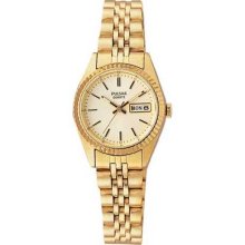 Pulsar Pxx004 Women's Dress Gold Tone Ss Band Gold Dial Watch