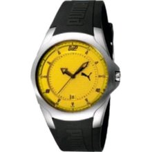 Puma Slim Wing Date Window Yellow Dial Men's watch #PU102251002