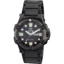 Reactor Meltdown Men's Watch - Bracelet - Black Nitride plated - Carbon Fiber Dial - Day/Date - 72501