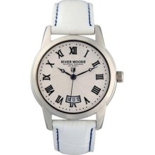 River Woods Women's RW 4 L WD LW White Leather Watch ...