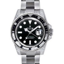 Rolex GMT Master II Mens Sapphire/Diamond Bezel Watch 116759SA