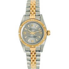 Rolex Ladies Oyster Perpetual Watch 76233 Steel Dial