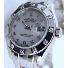 Rolex Ladies PearlMaster Mother-of-Pearl Arabic 80319 WatchChest