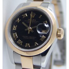 Rolex Lady Datejust Black Roman 26mm 179163 WATCH CHEST