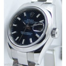 Rolex Lady Datejust Blue Index Dial 179160