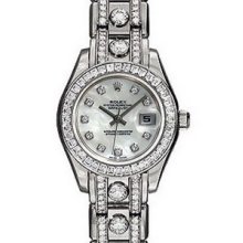 Rolex Pearlmaster Baguette Diamond Ladies Watch 80309BRIL