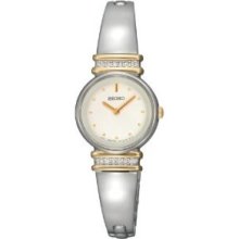 Sale:seiko Ladies Two Tone Bangle Dress Watch Sujg32