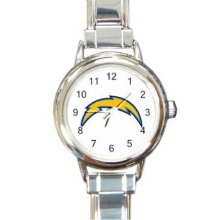 San Diego Chargers 16 Starter Italian Charm Links Round Watch 05