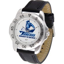 San Diego Toreros Logo- Mens Sport Leather Watch