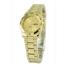 Seiko 5 Sports Womens Automatic Gold Plated Watch SYMG44K1 SYMG44