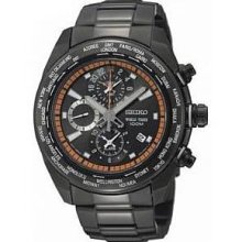 Seiko Criteria Mens World Timer Quartz SS