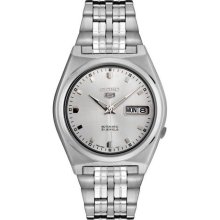 Seiko Men's Automatic Silver Grid Dial Stainless Steel ...