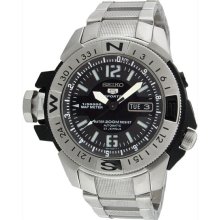 Seiko Men's Mile Marker Black Dial Watch SKZ225