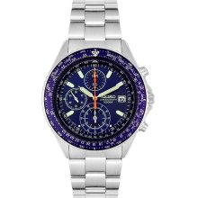 Seiko Men's SND255 Silver Stainless-Steel Quartz Watch with Blue Dial