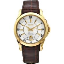 Seiko SNQ118 Gold Tone Stainless Steel Premier Perpetual Calendar ...