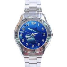 Shark Infested Waters Stainless Steel Analogue Menâ€™s Watch Fashion Hot