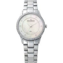 Skagen 347ssxmp Mineral Crystal Bezel Stainless Steel Ladies Watch