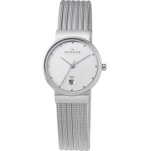 Skagen 355SSS1 Women's Denmark Stainless Steel Mesh Bracelet Silver Di