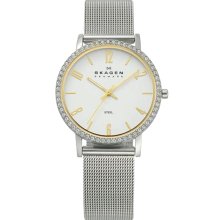 Skagen 922SGS Denmark Silver with Gold Indicators Women's Watch