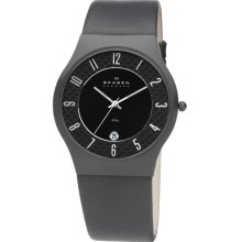 Skagen Leather Mens Watch 233XXLBLBC