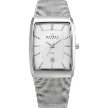 Skagen Men's 690LSSC Quartz Stainless Steel Silver Dial Watc - 690LSSC