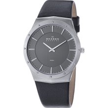 Skagen Men's Matte Steel and Grey Watch (Skagen Men's Steel Brown Dial Watch)