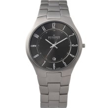 Skagen Round Titanium Bracelet Watch Gunmetal