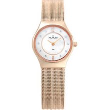 Skagen Steel Collection Mother-of-Pearl Dial Women's Watch #233XSRRMP