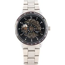 Skeleton Automatic Mechanic Men's Wrist Watch (Black)