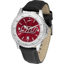 Southern Illinois University Men's Leather Wristwatch