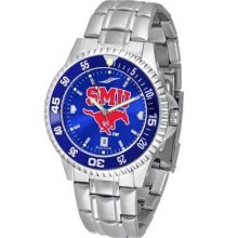 Southern Methodist University Mustangs Men's Stainless Steel Dress Wat