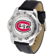 St. Cloud State Huskies Mens Leather Sports Watch