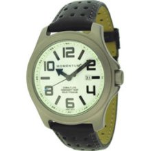 St. Mortiz Momentum Cobalt Lite Titanium Watch with Leather Strap -