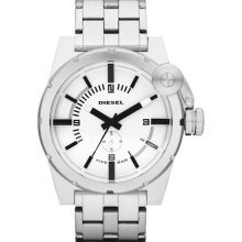 Stainless Steel Case and Bracelet White Dial