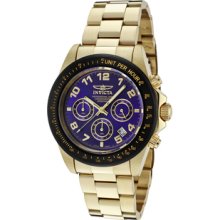 Stainless Steel Gold Tone 44mm Speedway Chronograph Timepiece