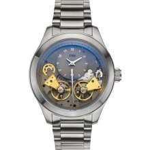 Storm Mens Excalibur Skeleton Analog Stainless Watch - Silver Bracelet - Skeleton Dial - EX47146/S