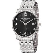 Stuhrling Original 413 33111 Churchill Quartz Stainless Steel Watch Mens Watch