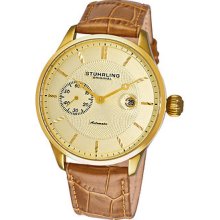 Stuhrling Original Men's 148b.3335k31 Heritage Classic Gold Layered Case,