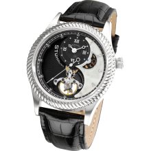 Stuhrling Original Watches Men's Engima Automatic steel case Black an