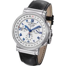 Stuhrling Original Watches Men's Sparta Chronograph Silver Tone Dial B