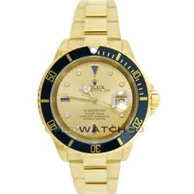 Submariner Gold Model 16618 Champ Serti Diamond Dial