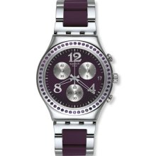 Swatch Sekret Thought Aubergine Ladies Watch YCS573G