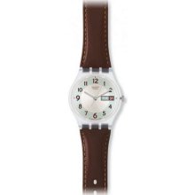 Swatch Women's White Dial Chronograph Watch