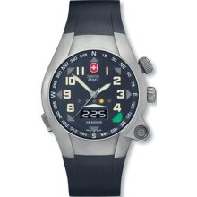 Swiss Army Men's Titanium Pathfinder Digital Compass Black Dial Strap 24837