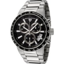 Swiss Legend 10057-11-BB Men's Endurance Chronograph Black Dial Stainl