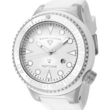 Swiss Legend Watch 21818d-02-wht Men's Neptune White Dial White Rubber