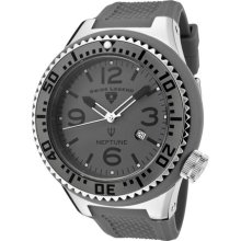 SWISS LEGEND Watches Men's Neptune Grey Dial Grey Rubber Grey Rubber