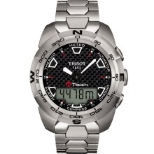 T-Touch Expert Men's Black Carbon Quartz Chronograph Titanium Watch