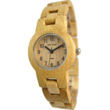 Tense Wood Womens Sandalwood Wood Watch - Light Bracelet - Light Dial - L7103M